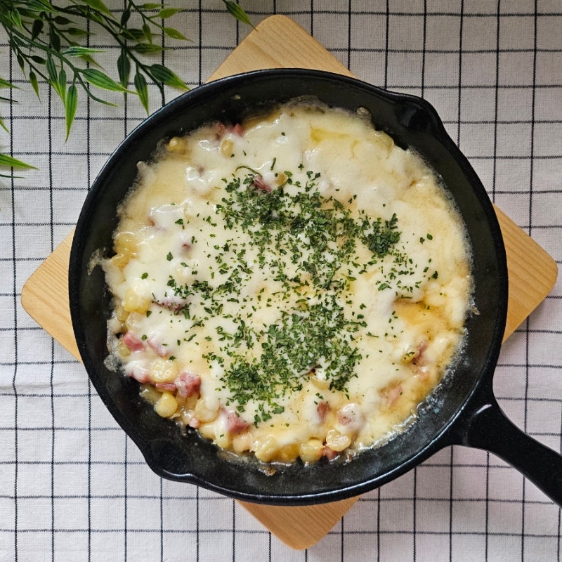 냉동옥수수 치즈폭탄 철판 콘치즈 레시피