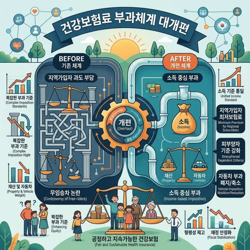 똑같이 연 5000만원 버는데 누구는 건보료 0원? 건강보험료 부과체계 대개편 예고 팩트체크 (ft....