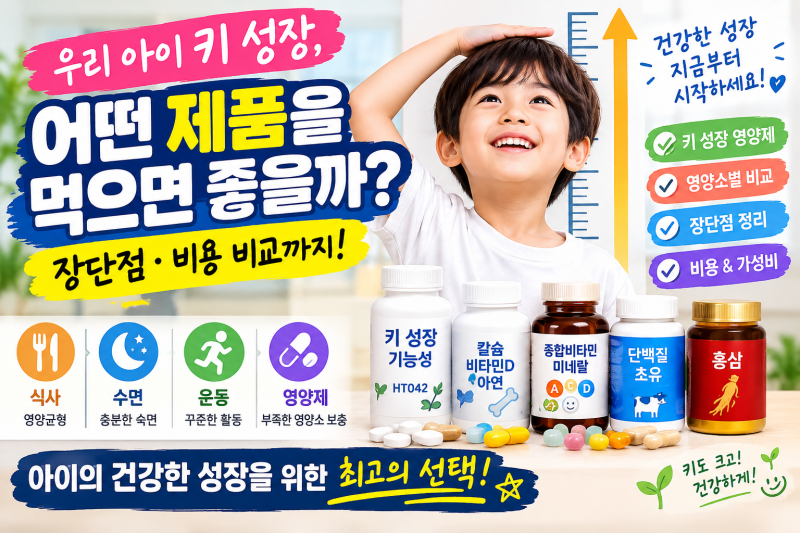 우리 아이 키 성장 어떤제품을 먹으면 좋을까? 장.단점, 비용 비교