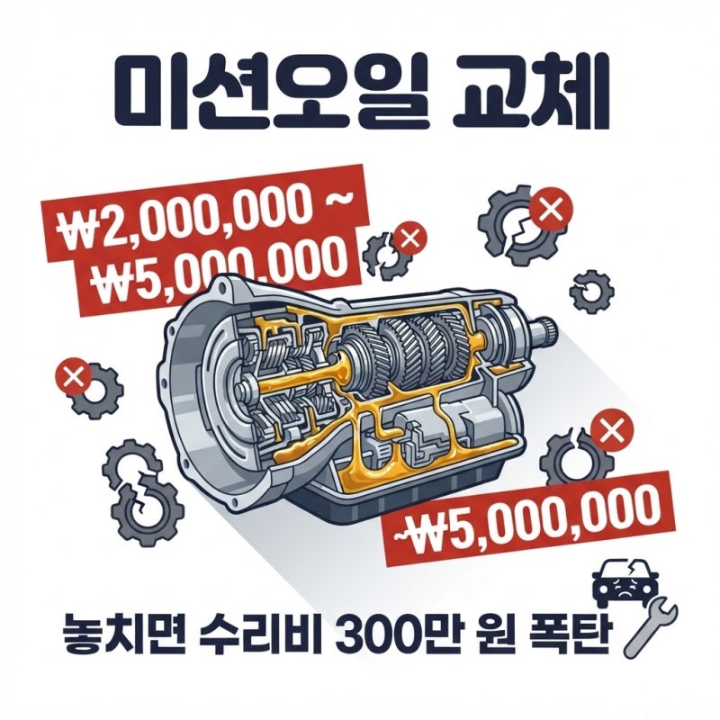미션오일 정기점검 및 교체 주기, 수백만원 수리비 예방하는 법