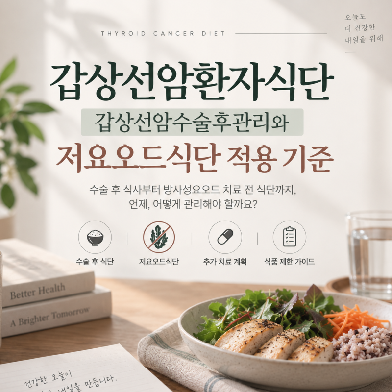 갑상선암환자식단｜수술 후 음식과 저요오드식단, 언제부터 제한할까?