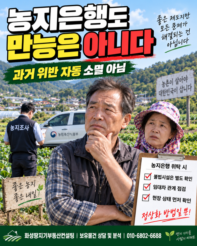 농지은행에 맡기면 농지 전수조사 걱정 끝일까?