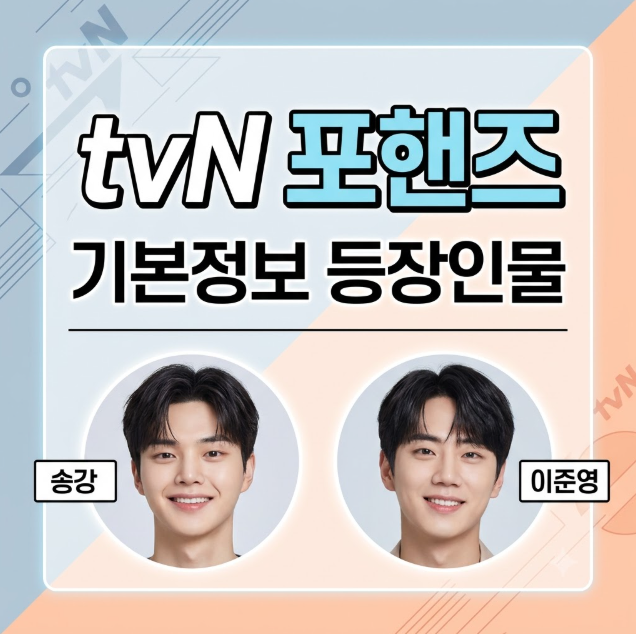 tvN 포핸즈 기본정보 등장인물, 송강X이준영, 두 천재 피아니스트의 뜨거운 청춘