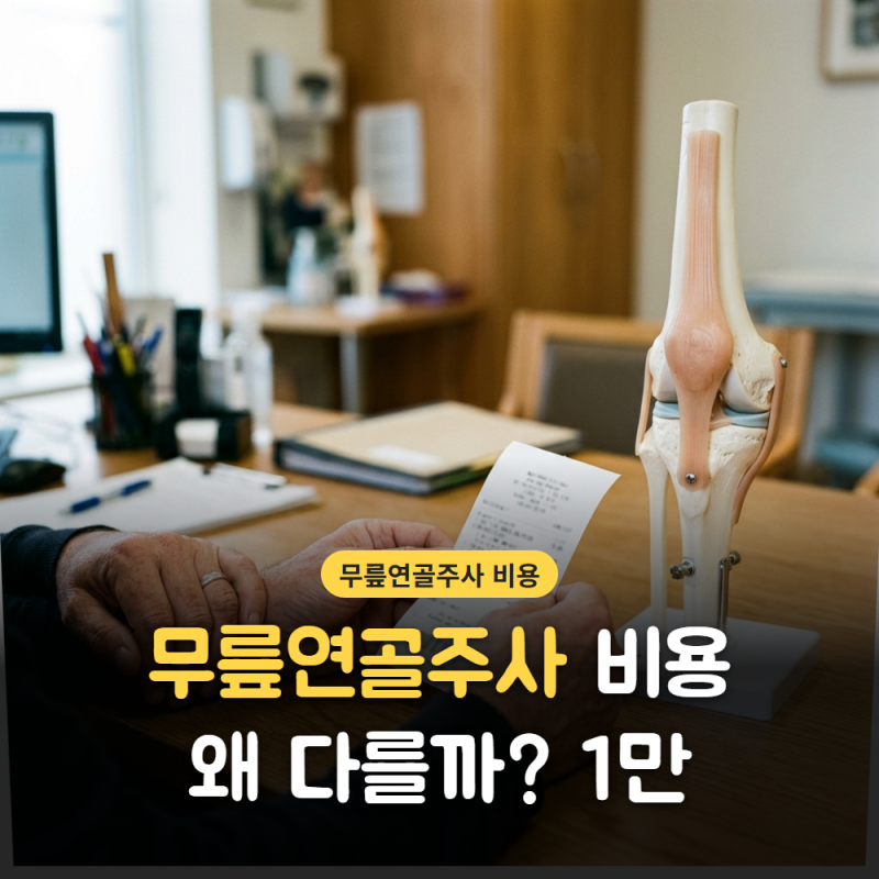 무릎연골주사 비용 왜 다를까? 1만 원과 20만 원의 차이점