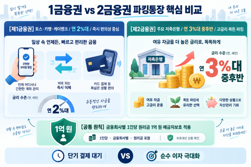 9월 고금리 파킹통장 금리 비교 및 이자 높은 곳 순위