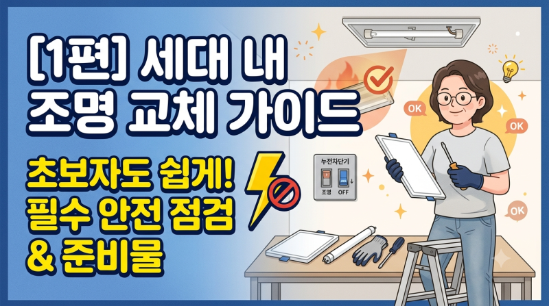 세대 내 조명(형광등, LED) 교체 방법 1편