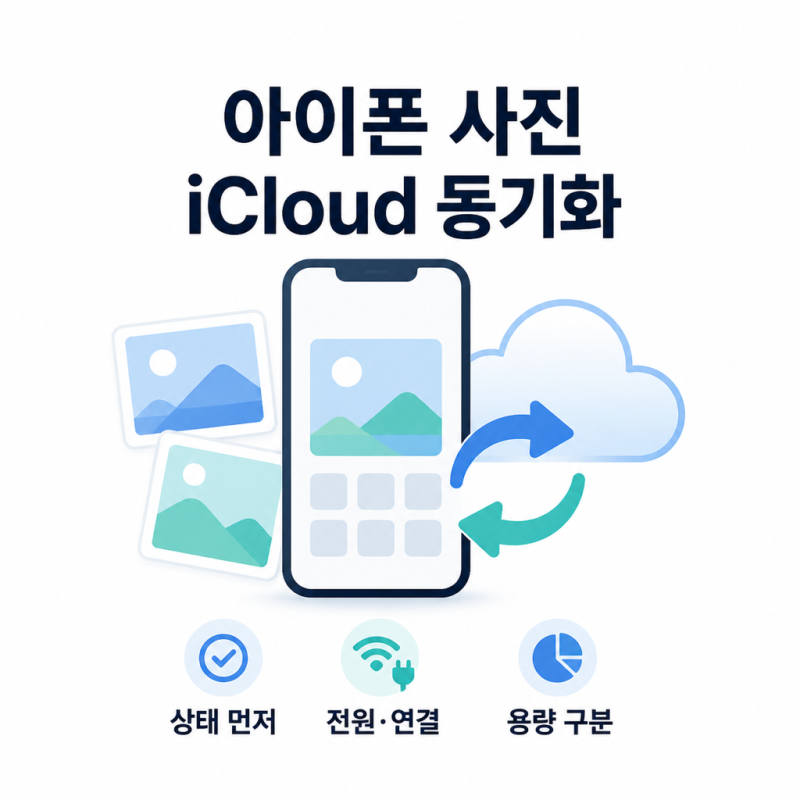 아이폰 사진 iCloud 동기화 멈춤, 상태별 확인 순서