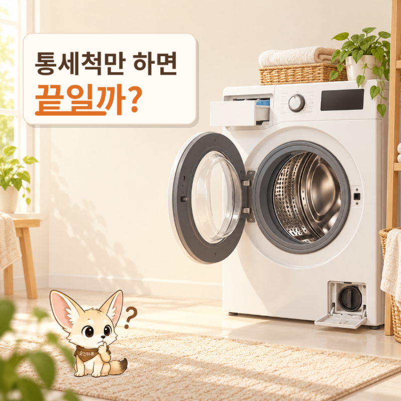 드럼세탁기 통세척 방법, 코스만 돌리면 끝일까? 고무패킹·세제함·배수필터까지