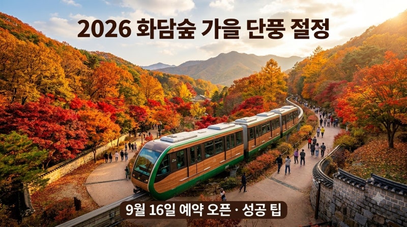 2026 화담숲 단풍 절정 시기 추천과 예약 성공 꿀팁