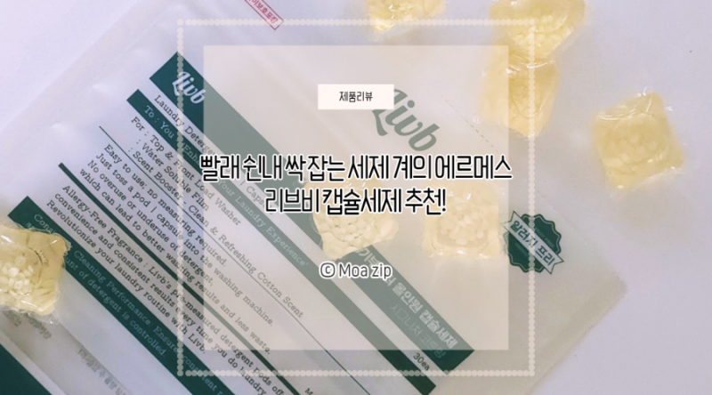 빨래 쉰내 싹 잡는 세제 계의 에르메스, 리브비 캡슐세제 추천!