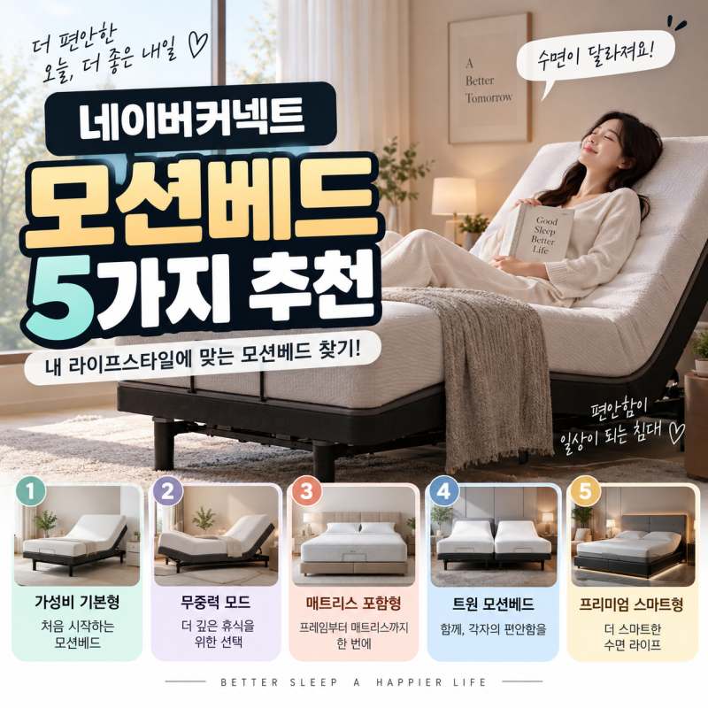 모션베드 추천 BEST 5｜전동침대 고를 때 꼭 확인할 기준