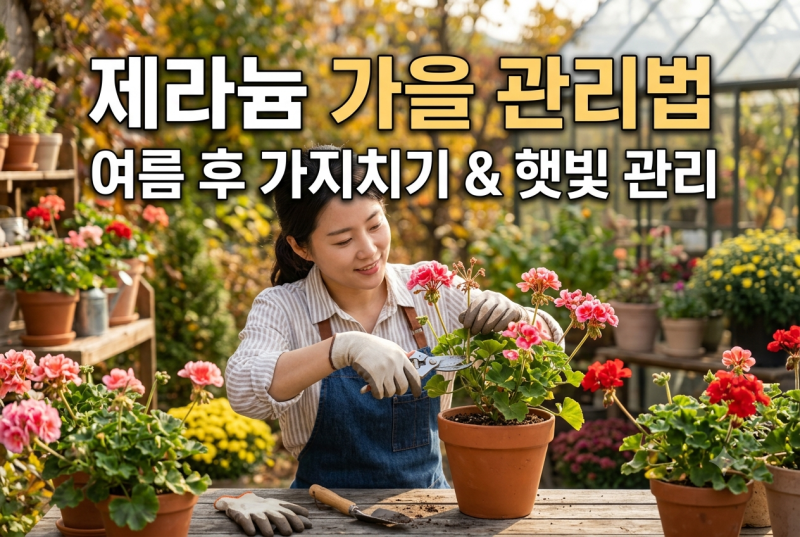 제라늄 가을 관리법｜여름 후 가지치기와 햇빛 관리