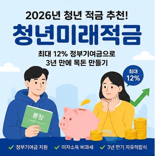 2026년 청년 적금 추천｜청년미래적금 가입조건 총정리! 소득기준 확대부터 정부기여금까지