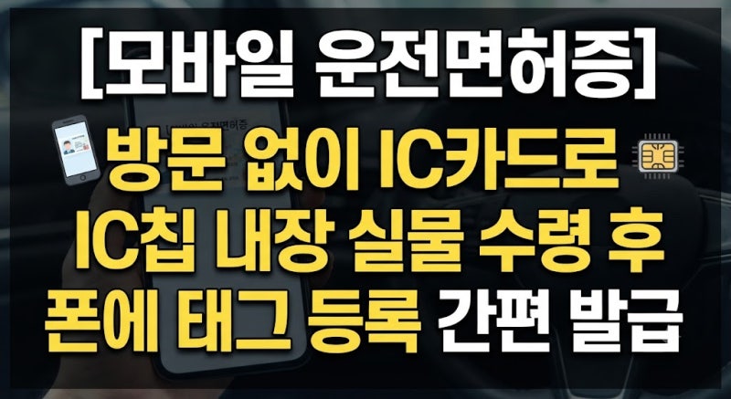 모바일 운전면허증 발급 신청과 면허 갱신 온라인 방법 총정리