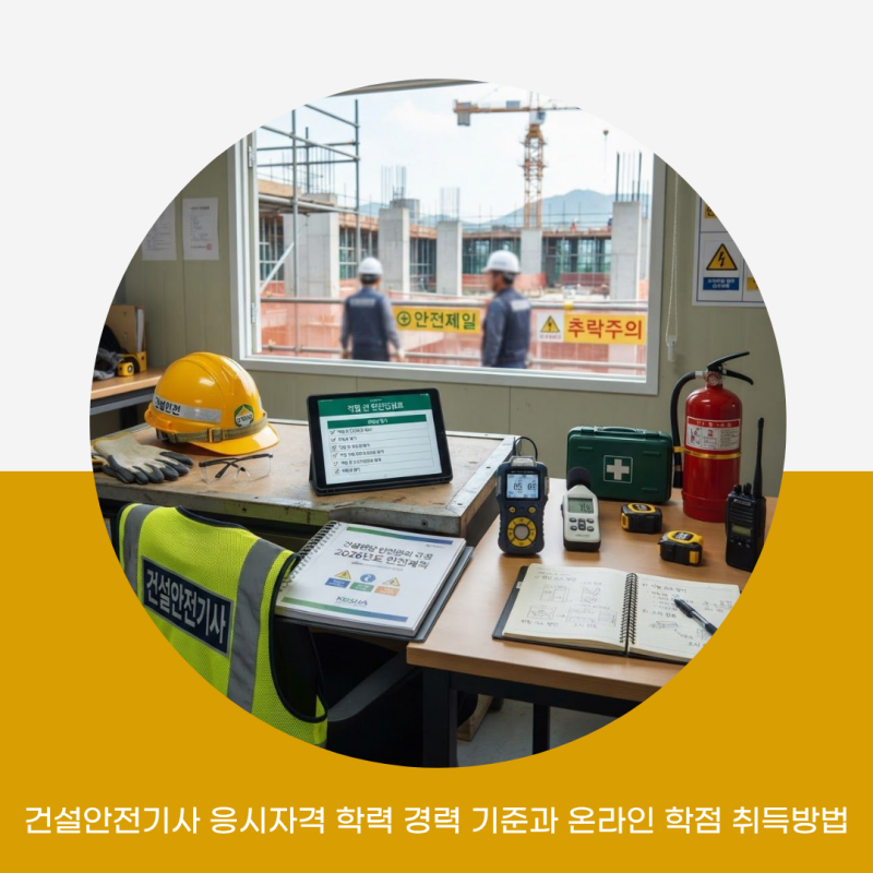 건설안전기사 응시자격 학력 경력 기준과 온라인 학점 취득방법
