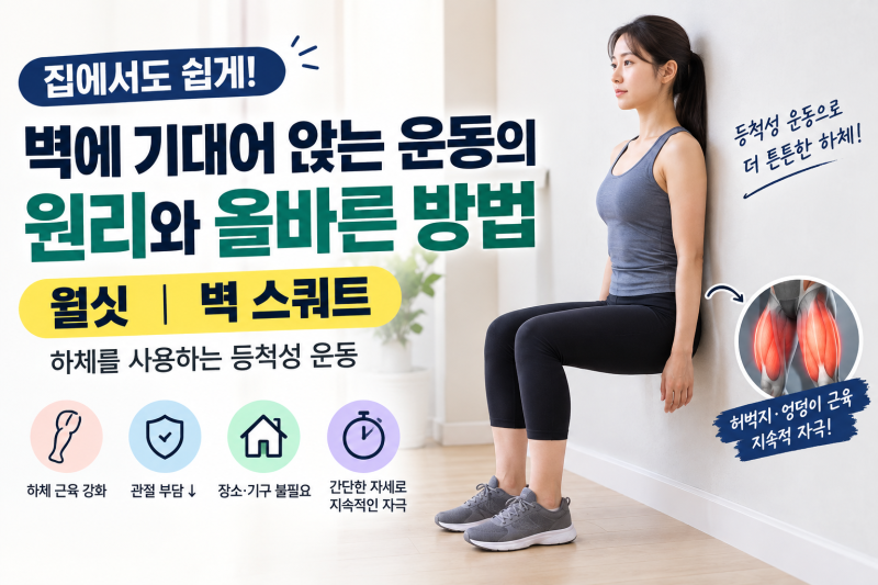 벽에 기대어 앉는 운동의 원리와 올바른 방법