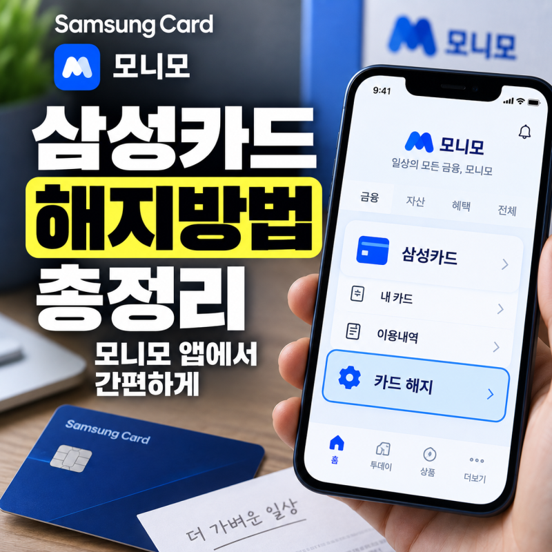 삼성카드 해지방법 총정리｜모니모에서 카드 해지하는 방법