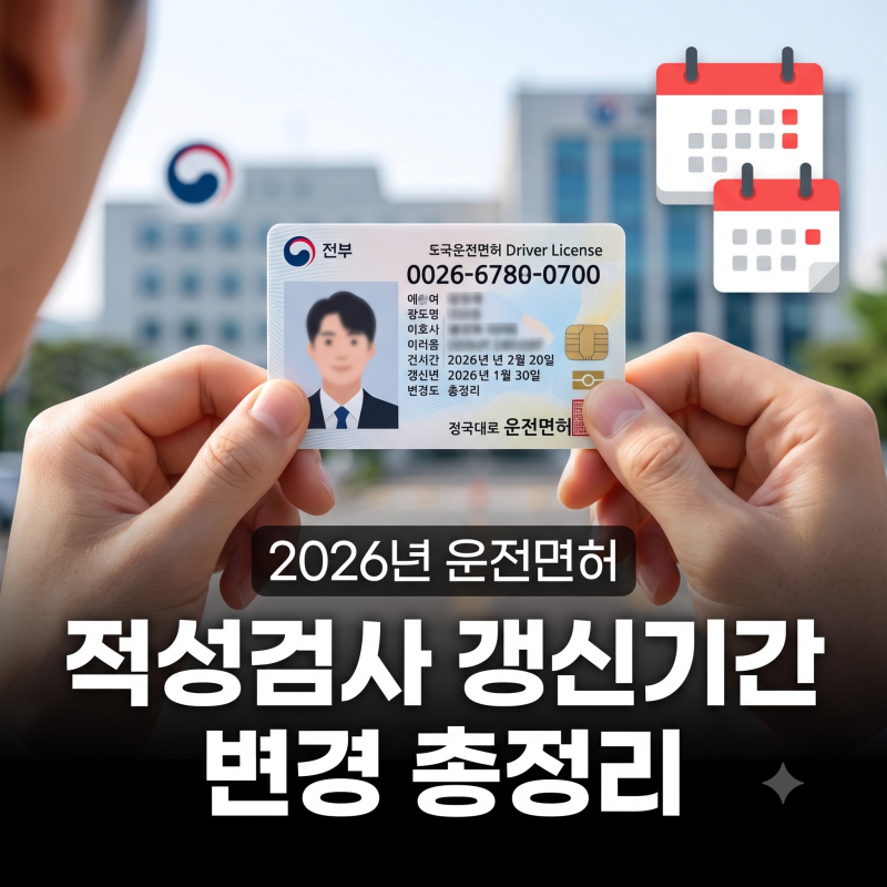 2026년 운전면허 적성검사 갱신기간 변경 총정리 | 경찰청이 새로 내놓은 까다로운 조건
