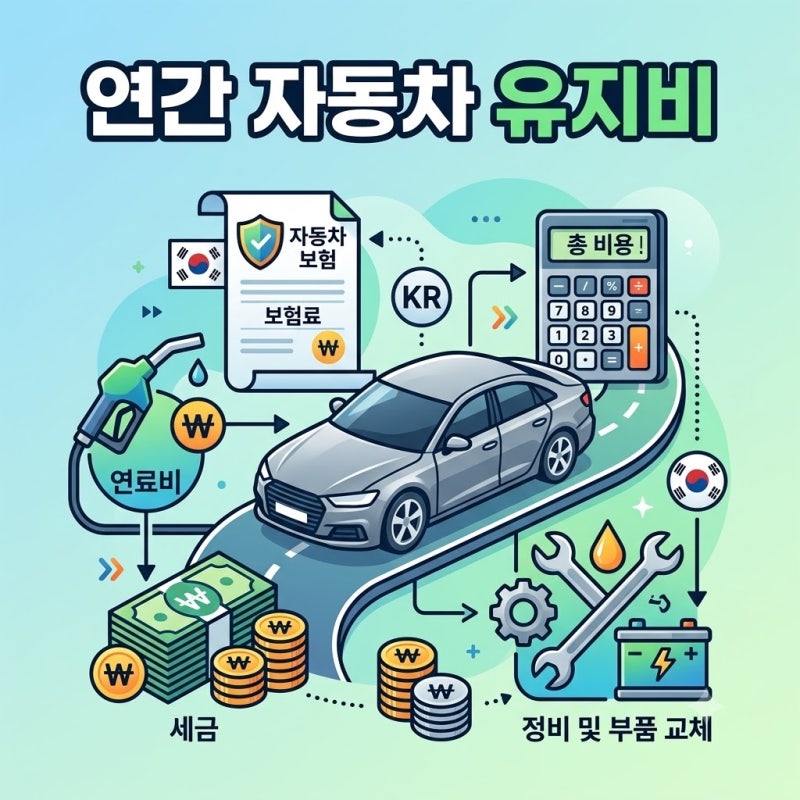 편하지만 숨만 쉬어도 돈나가는.... 자동차 1대 유지비, 보험료부터 기름값까지 계산해보니?
