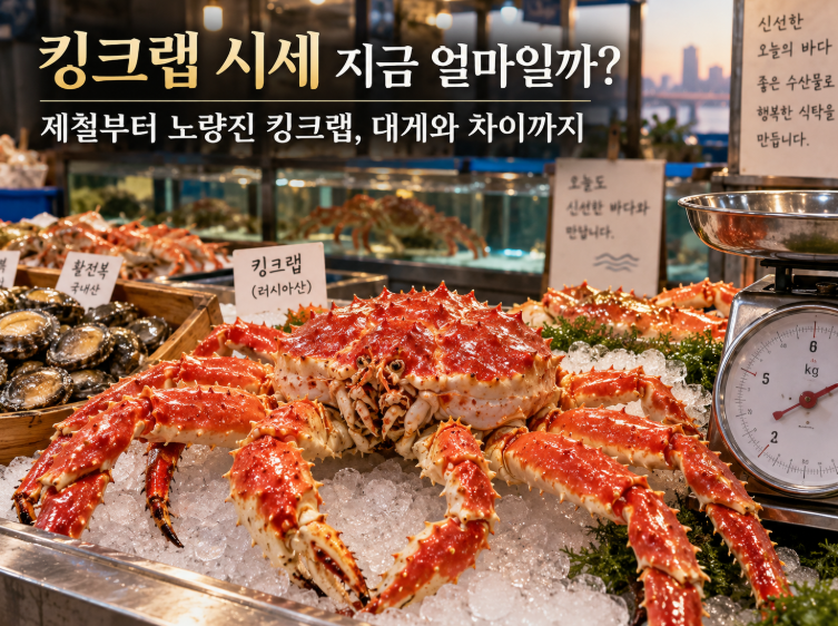 킹크랩 시세 지금 얼마일까? 제철부터 노량진 킹크랩, 대게와 차이까지