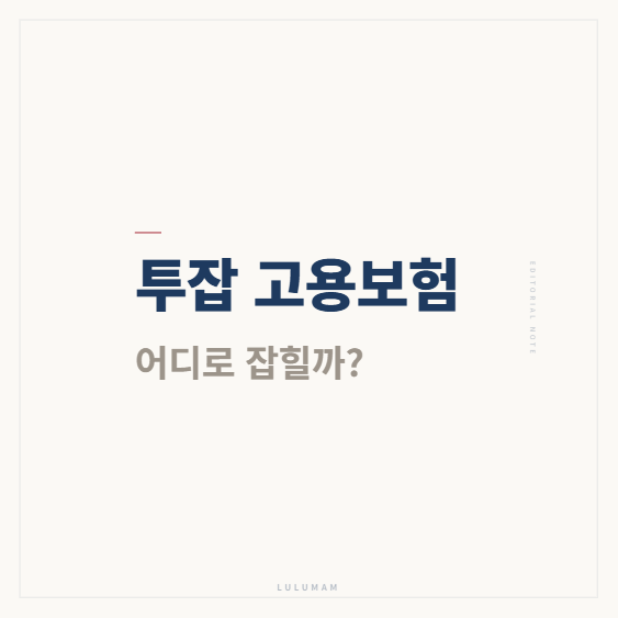 고용보험 이중가입 안 된다는 건 아는데, 주된 사업장 기준은 아세요?