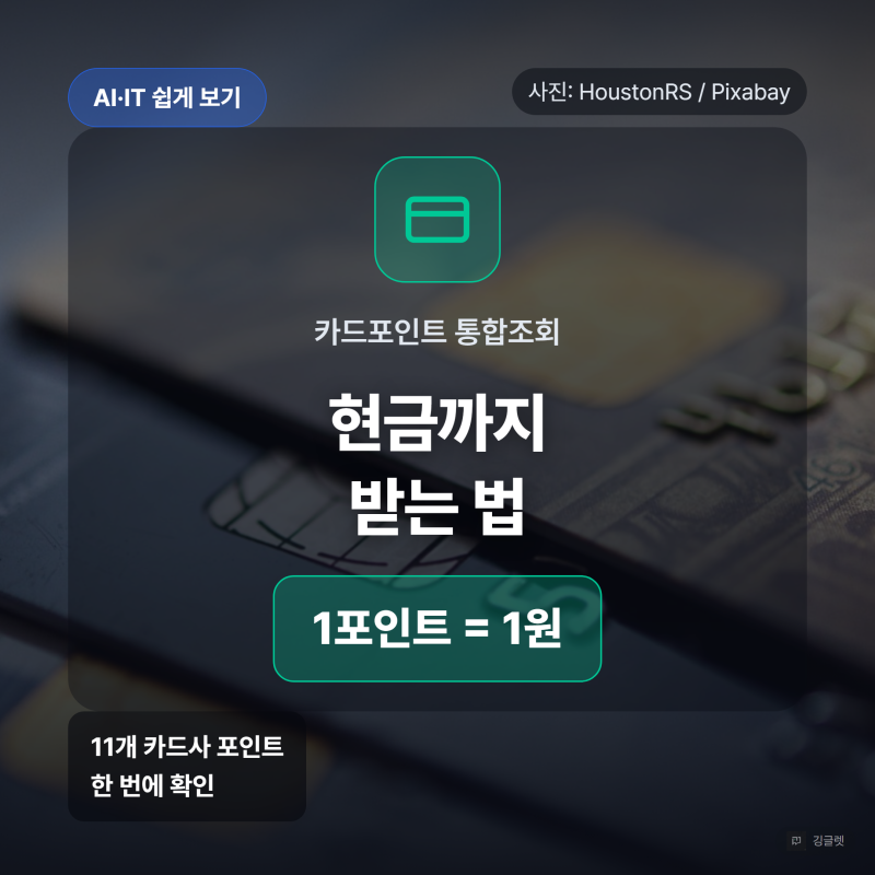 카드포인트 통합조회, 어카운트인포로 현금까지 받는 법