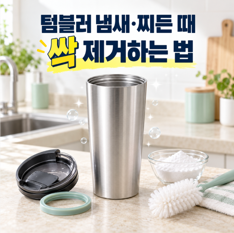 텀블러 냄새와 찌든 때 제거 방법, 새것처럼 세척하는 꿀팁