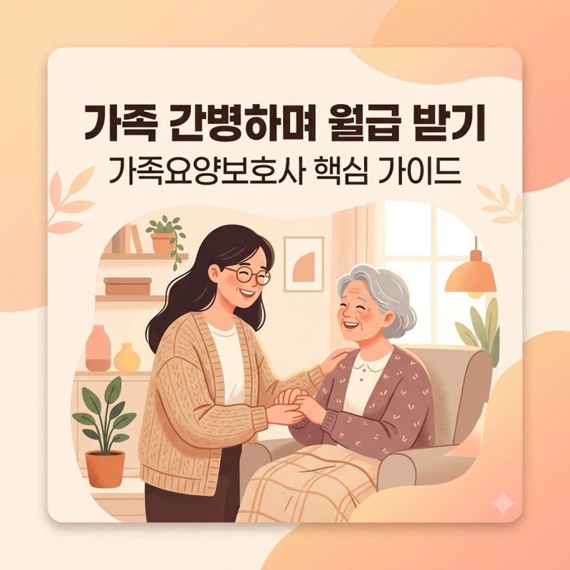 "집에서 부모님 간병하면서 월급도 받는다고요?" 가족요양보호사 급여 및 조건 완벽 총정리