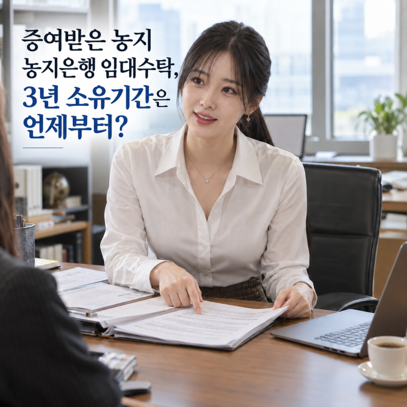 증여받은 농지 농지은행 임대수탁, 3년 소유기간은 언제부터?