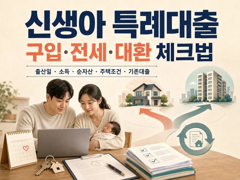 신생아 특례대출, 출산일만 맞으면 될까? 소득과 대환을 나눠보세요