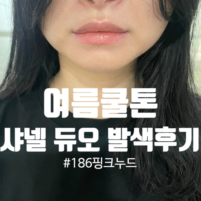 샤넬 르 루쥬 듀오 186 핑크누드｜여름쿨톤 발색후기(광고X·보정X)