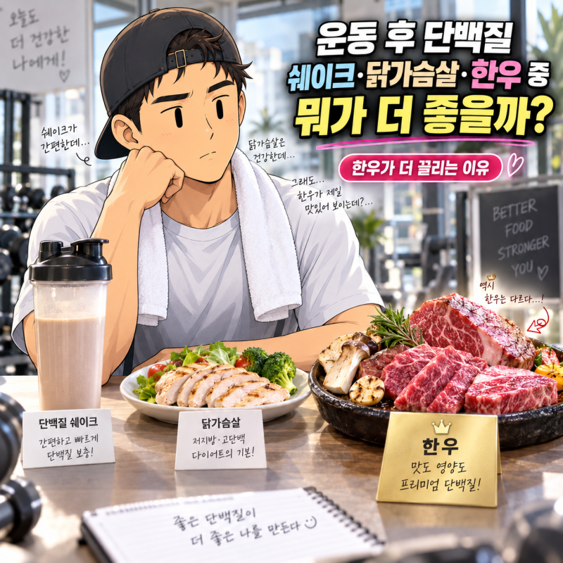 헬스 후 한우 얼마나 먹어야 단백질 보충될까? 소고기단백질많은부위는?