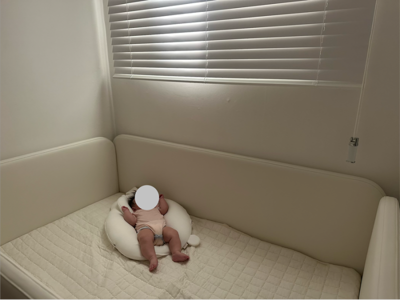 [키디몽드 꾸메 후기]아기 저상형침대를 원하는데 사이즈가 고민이라면? 좁은 방 아기침대 ....