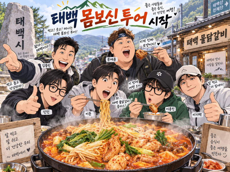 1박 2일 태백 몸보신 투어 리뷰, 물닭갈비부터 김종민·딘딘 뱀 소동까지