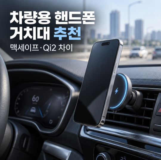 차량용 핸드폰 거치대 추천, 맥세이프·Qi2 무선충전 차이 알아보기