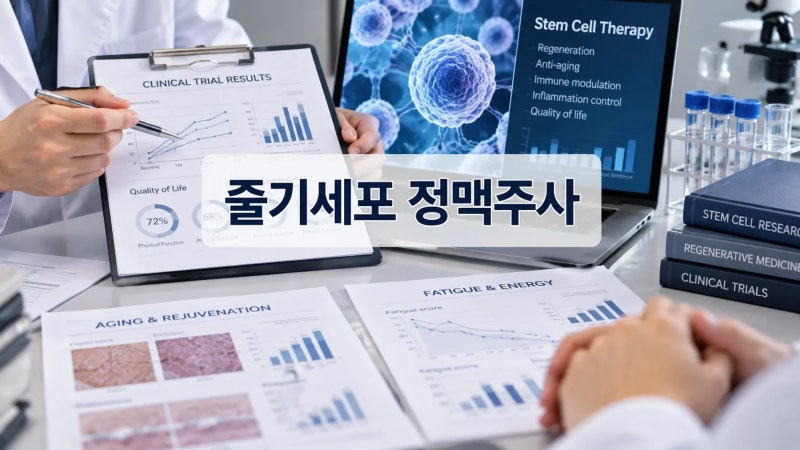 줄기세포 정맥주사 효과, 맞고 후회하기 전 꼭 보세요