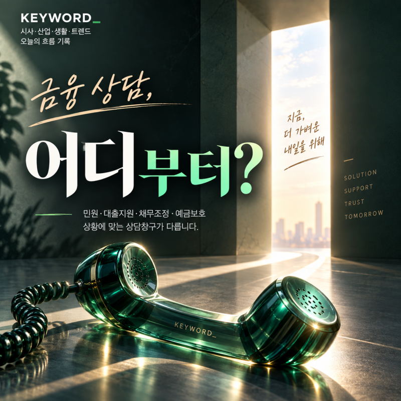 금융 상담, 어디로 전화해야 할까｜민원·대출지원·채무조정은 다릅니다