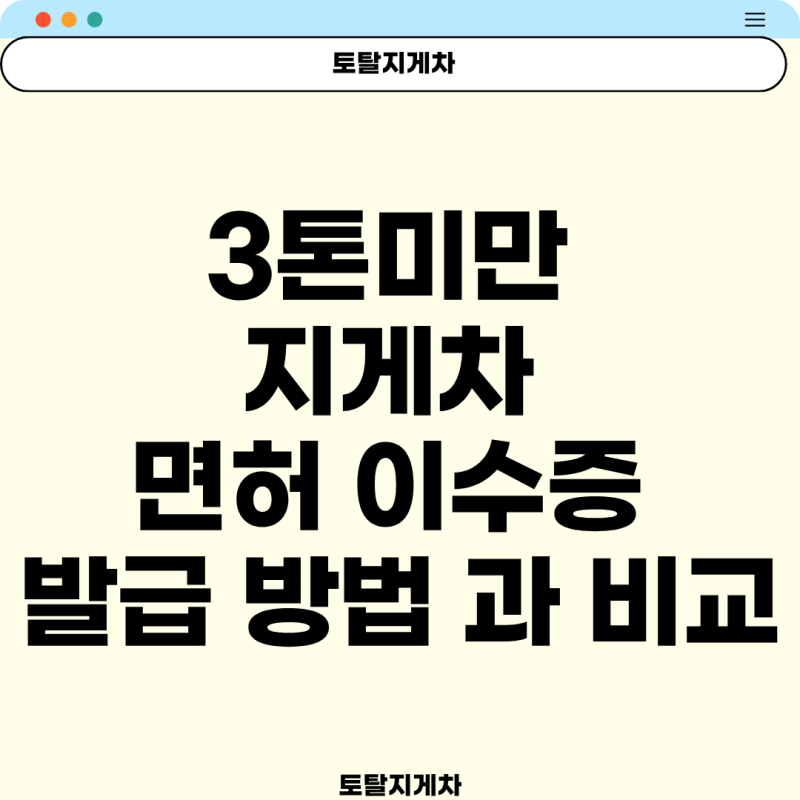 3톤미만 지게차 면허 이수증 발급 방법과 비교