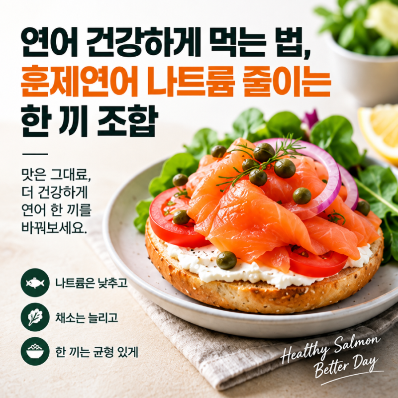 연어 건강하게 먹는 법, 훈제연어 나트륨 줄이는 한 끼 조합