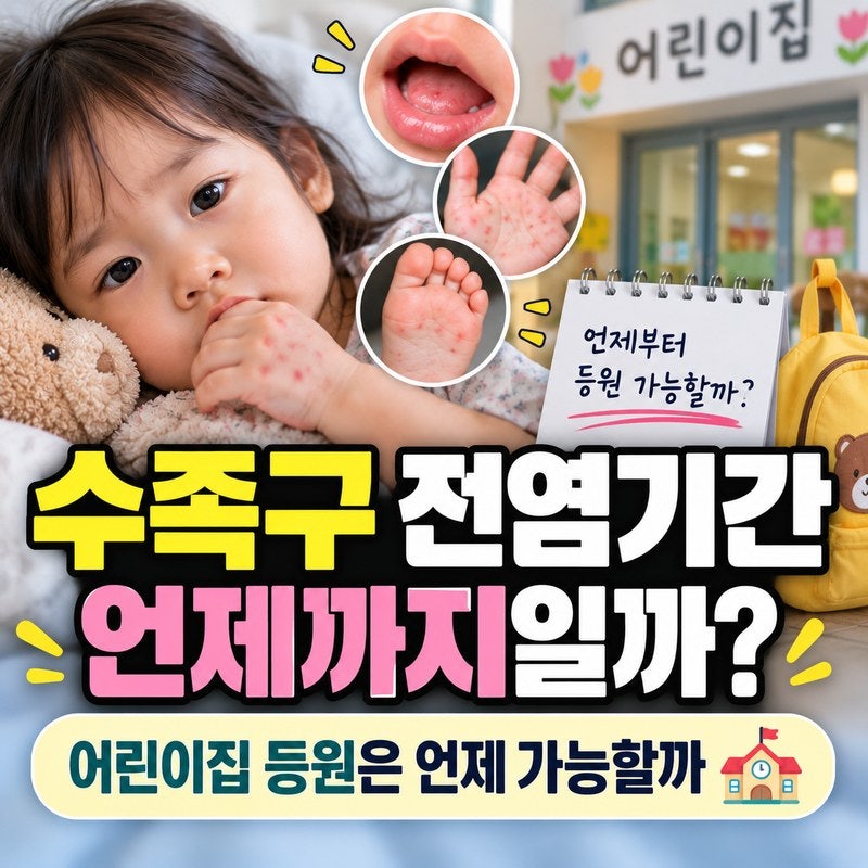 수족구 전염기간 언제까지일까｜어린이집 등원은 언제 가능할까