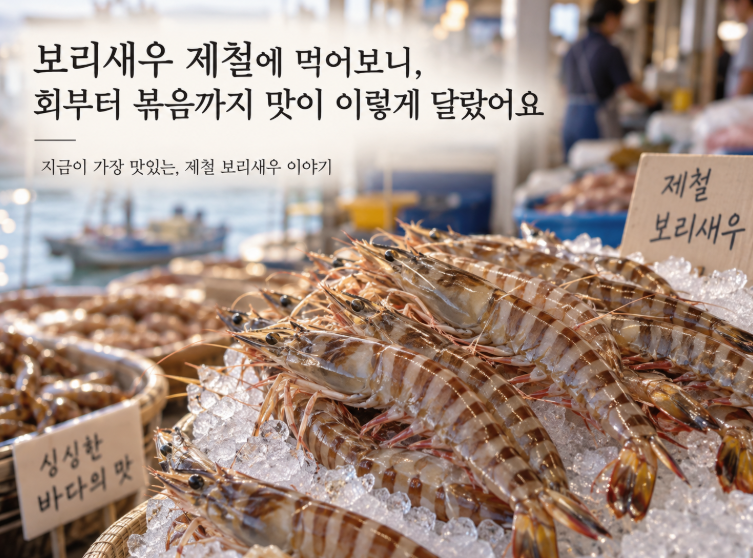 보리새우 제철에 먹어보니, 회부터 볶음까지 맛이 이렇게 달랐어요