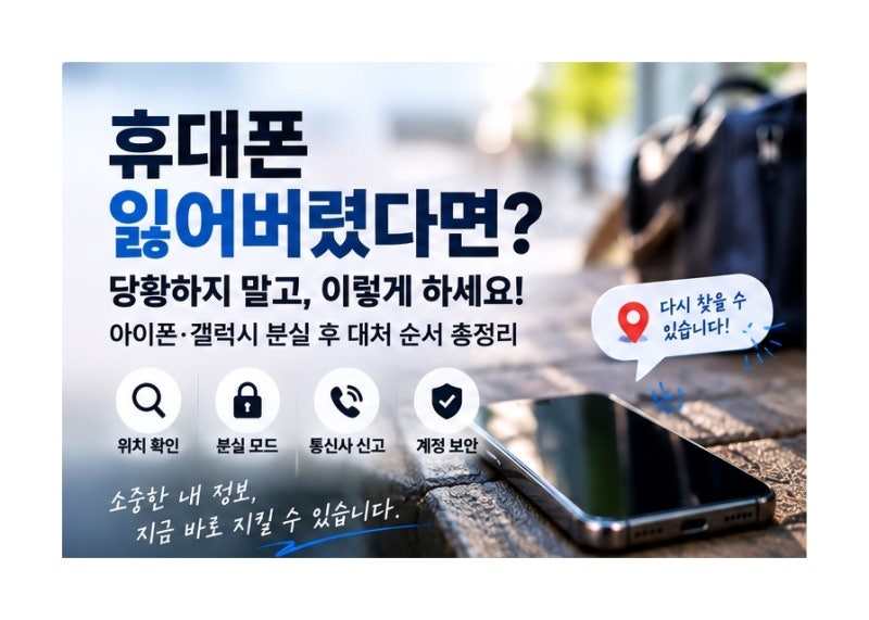 휴대폰 잃어버렸다면 가장 먼저 뭘 해야 할까? 아이폰·갤럭시 분실 후 대처 순서 총정리