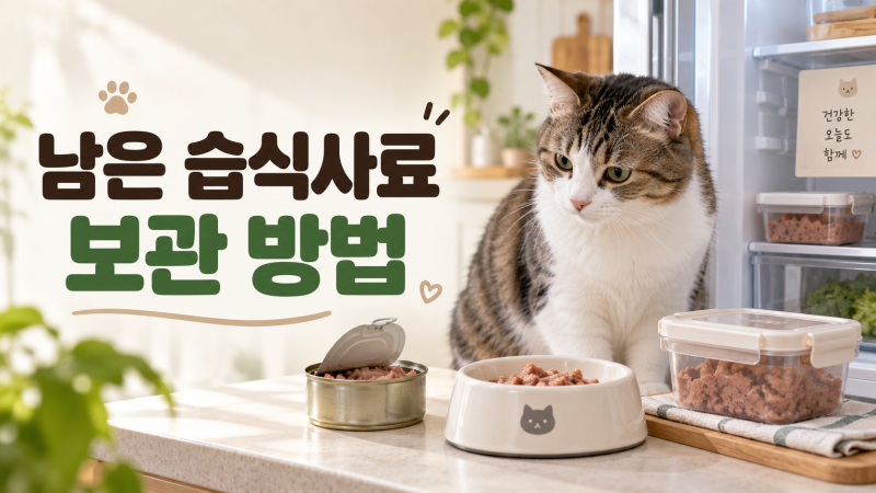 고양이 습식사료 남았을 때 보관 방법