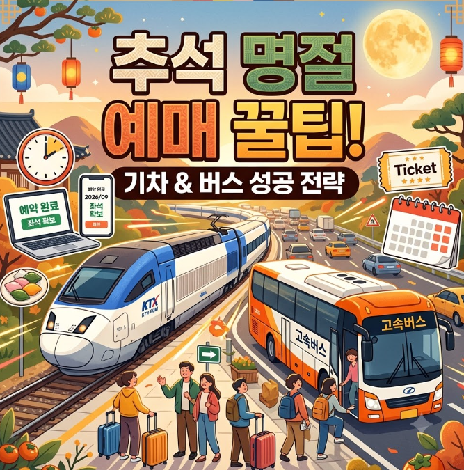 실패 없는 귀성길! 명절 기차·고속버스 예매 성공 꿀팁 총정리