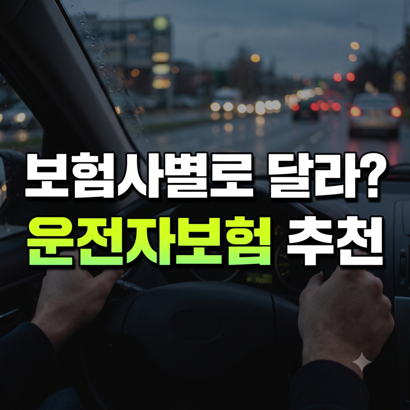 다이렉트 운전자보험 추천 비교 TOP 5와 필수 특약 핵심 정리