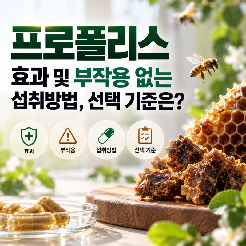 프로폴리스 효과 및 부작용 없는 섭취방법, 선택 기준은?