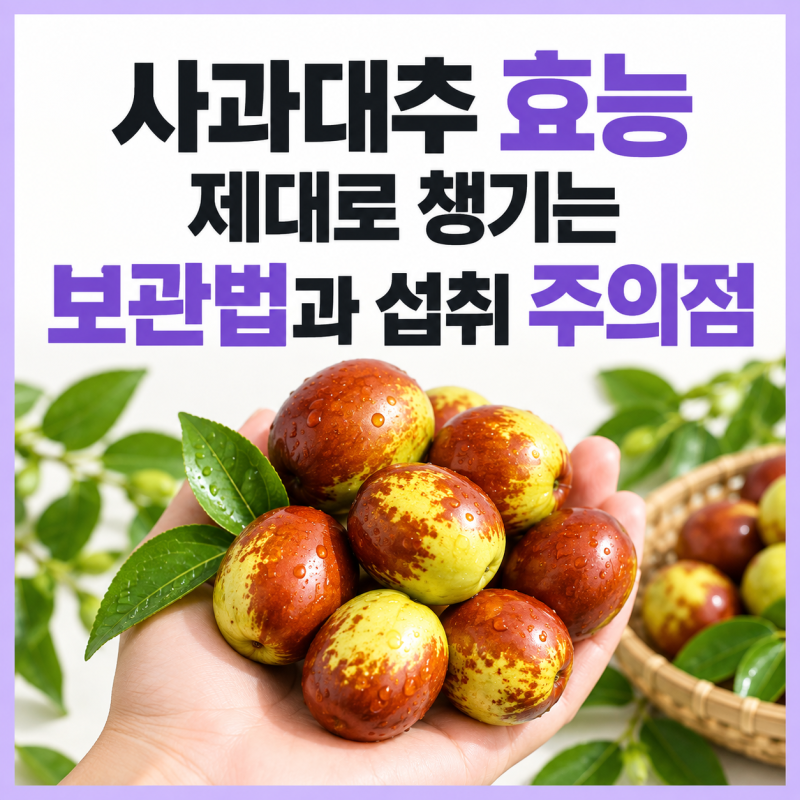 사과대추 효능 제대로 챙기는 보관법과 섭취 주의점