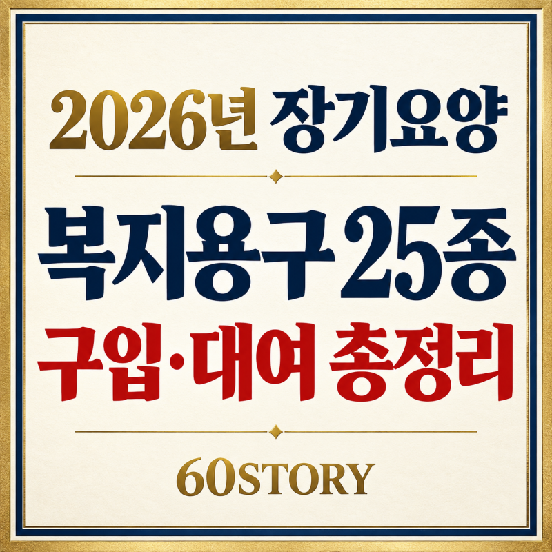 2026년 장기요양 복지용구 25종 총정리 : 구입품목·대여품목·구입 또는 대여 품목