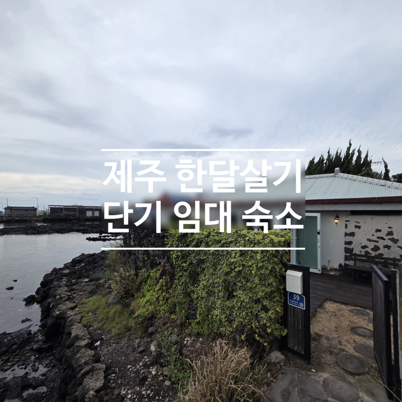 제주 한달살기 단기임대 숙소, 아기와 지내기 좋은 독채 리스트