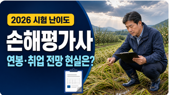 손해평가사 시험 난이도·연봉·취업 전망｜2026년 현실 정리